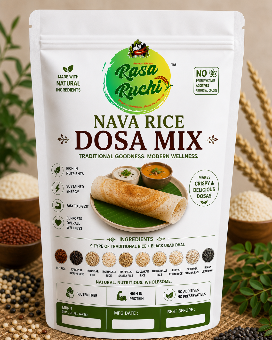 BLACK URAD DHAL NAVA RICE DOSA MIX